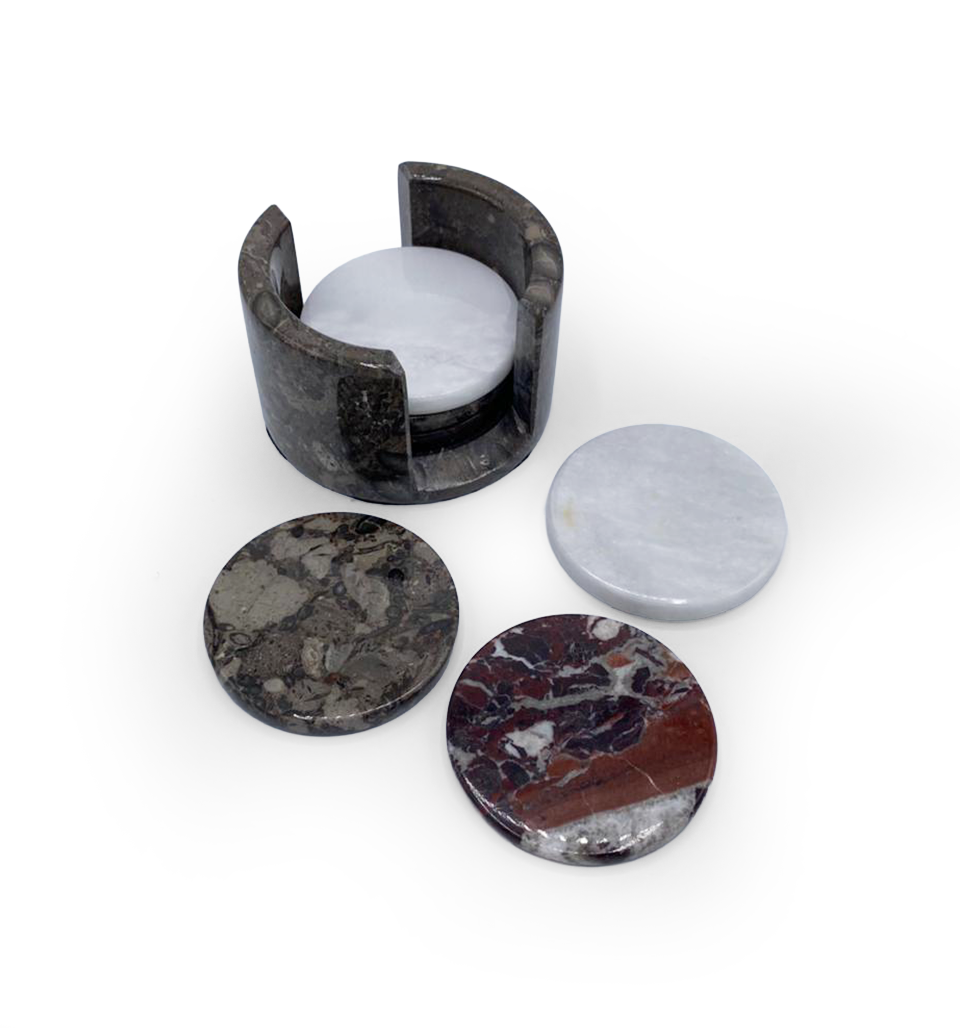 Coaster Set with Holder