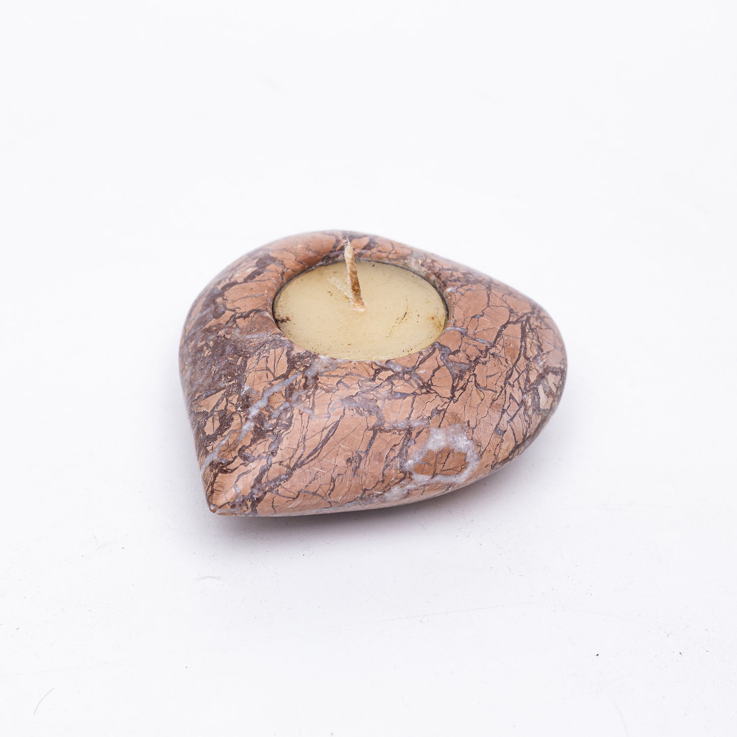 Marina Marble Heart Candle Holder